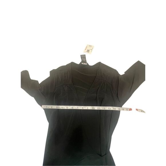 George Classic Wrap 3/4 sleeve Low V Dress Sz M (8-10) NWT - Picture 5 of 7